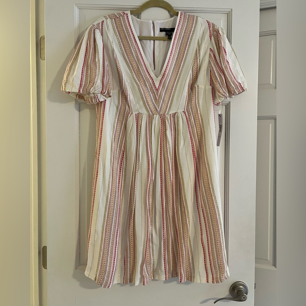 Maggy London Multicolor Striped Mini Dress